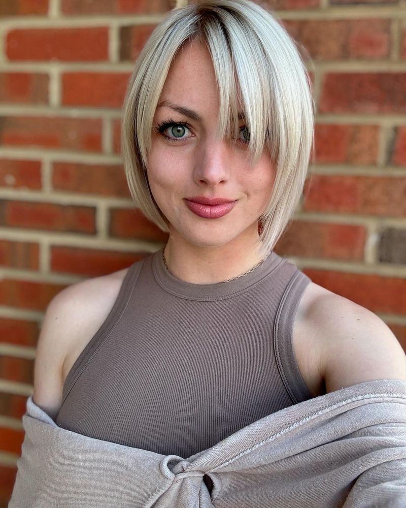 Layered Bob with Side Bangs