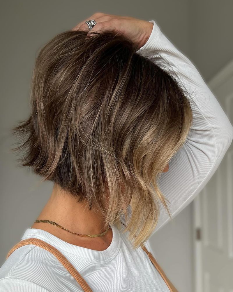 Layered Bob with Soft Curls