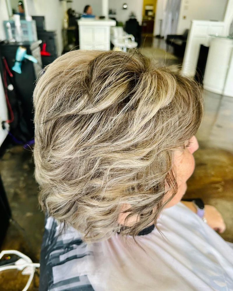 Layered Bob with Soft Curls