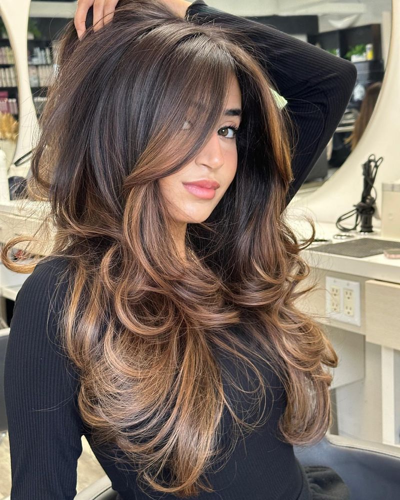 Layered Cut with Balayage