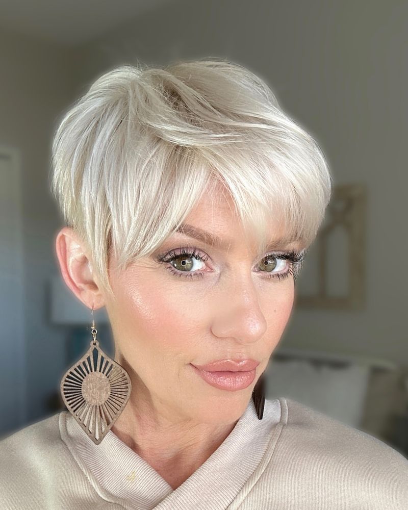 Layered Pixie with Long Fringe