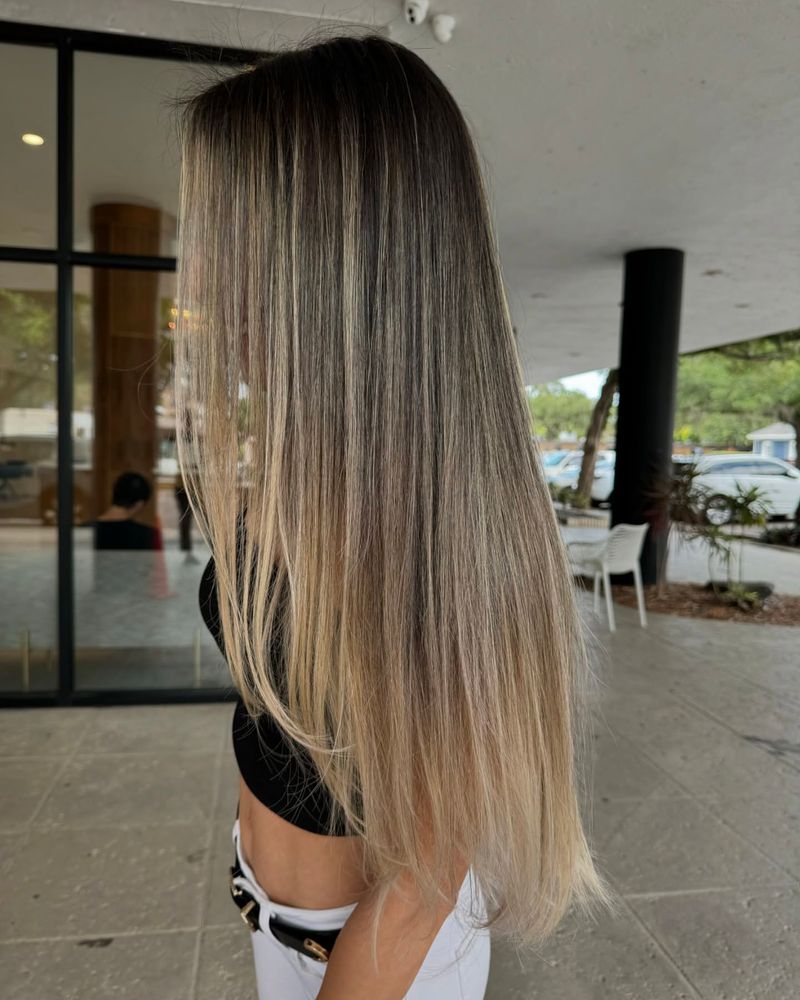 Long and Sleek with Ombre