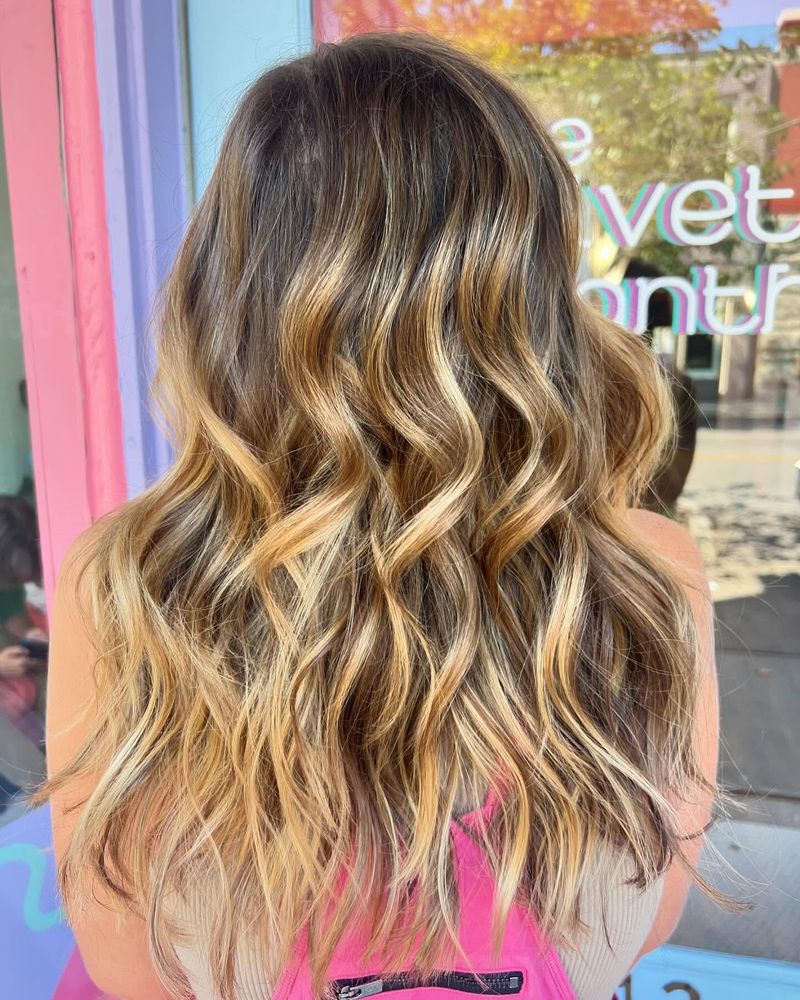 Loose Curls with Highlights