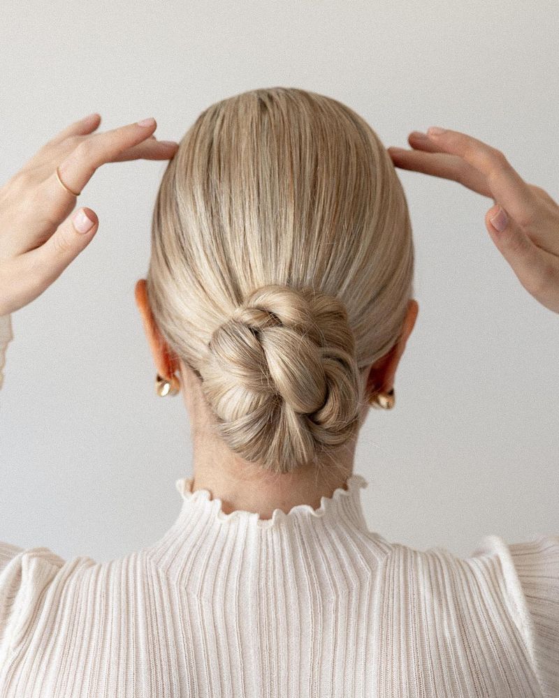 Chignon basso attorcigliato