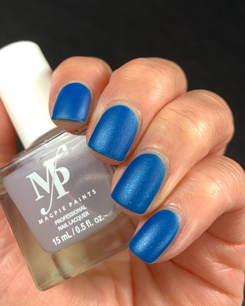 Matte Blue Nails