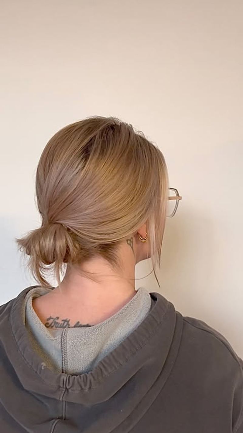 Lob con chignon disordinato