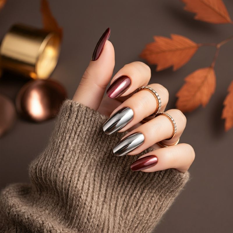 Metallic Burgundy Accents