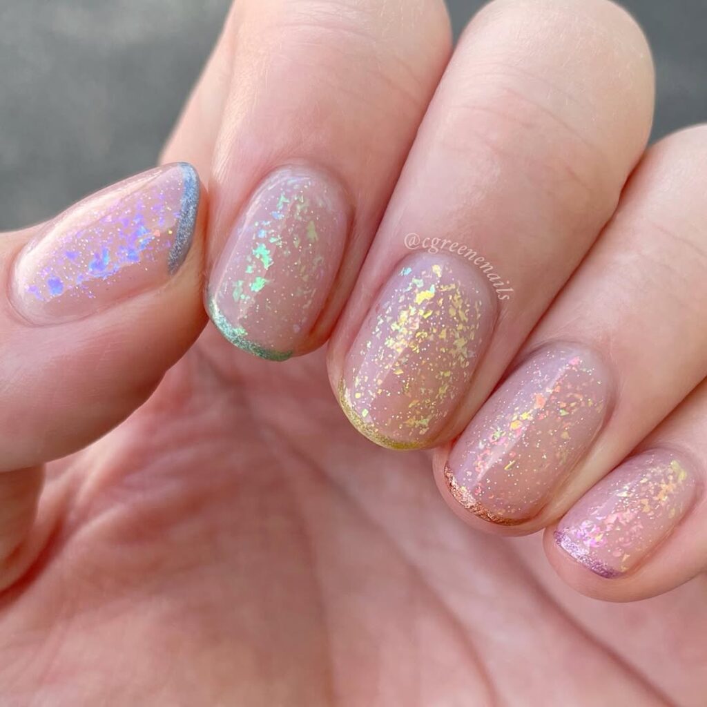 micro french with glitter