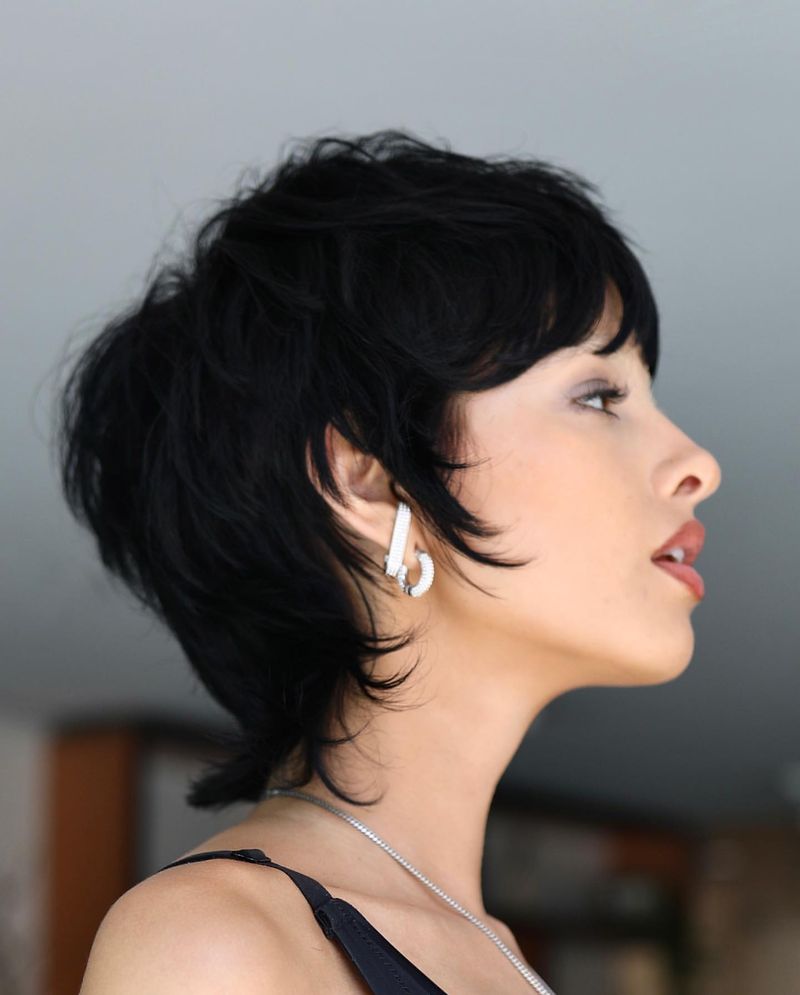 Modern Long Pixie with Bangs