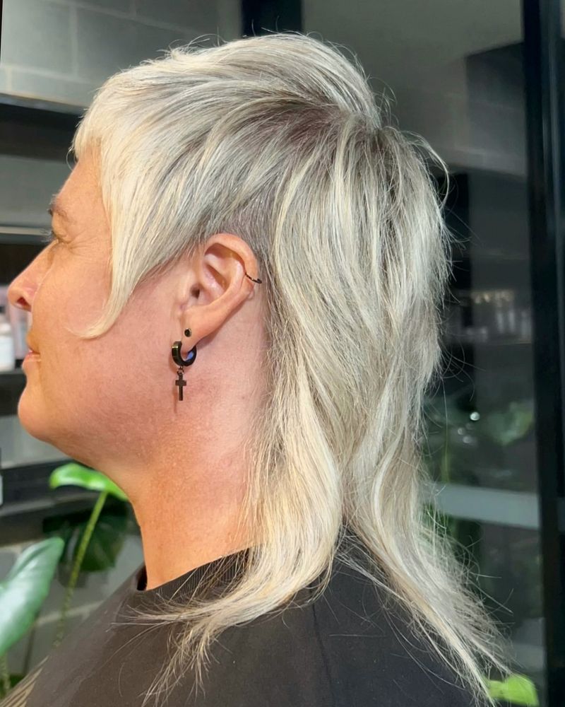 Modern Mullet with Silver Shine