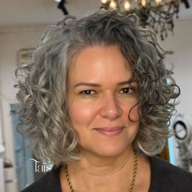 Natural Gray Curls