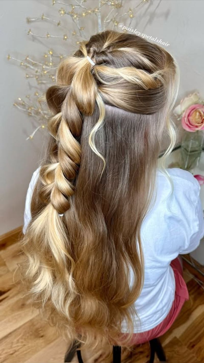 Pulled-Back Braids