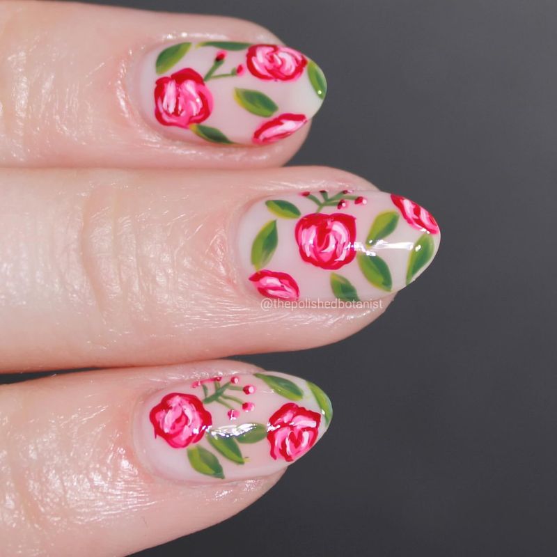 Romantic Rose Nails