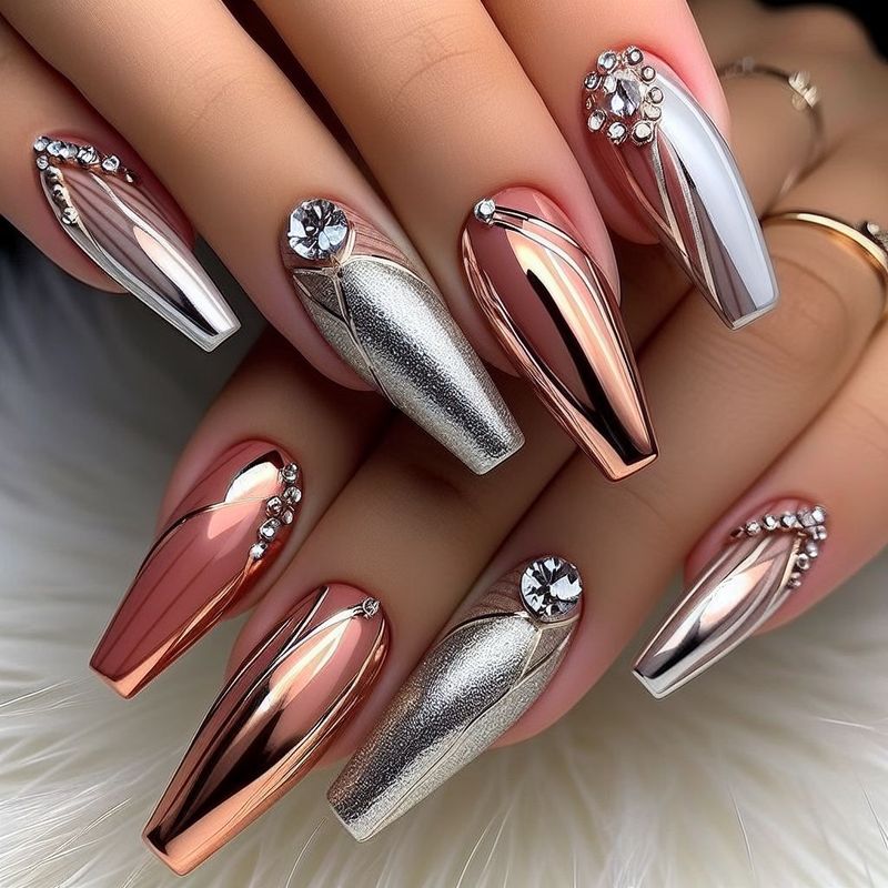 Silver and Rose Gold Combo