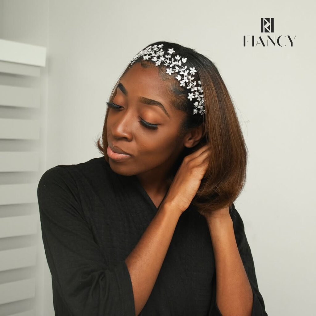 simple and sleek with tiara