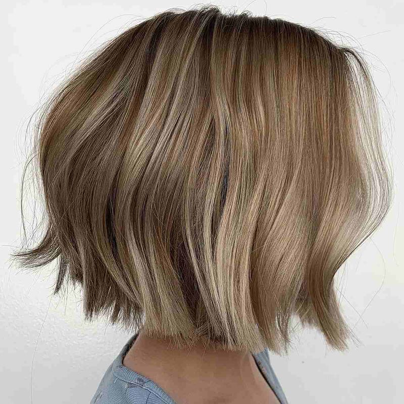 Sleek Choppy Layers with Shine