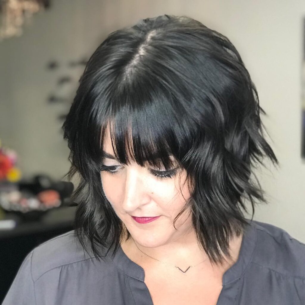 spiky textured bob