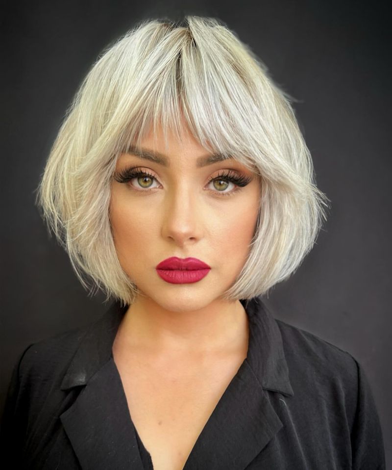 Textured Bob with Wispy Bangs