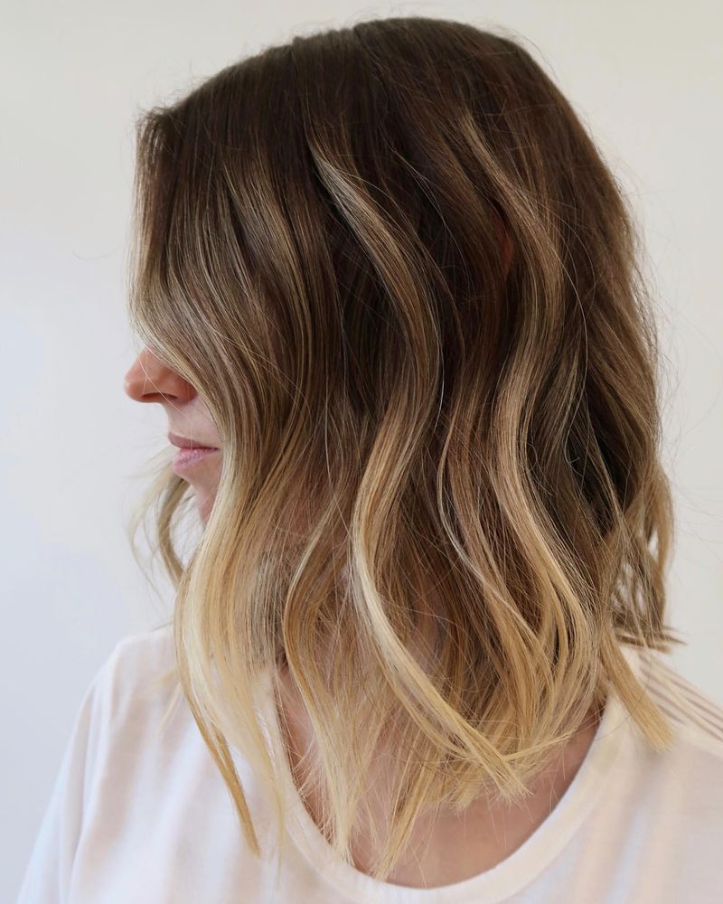 Lob texturizzato con balayage