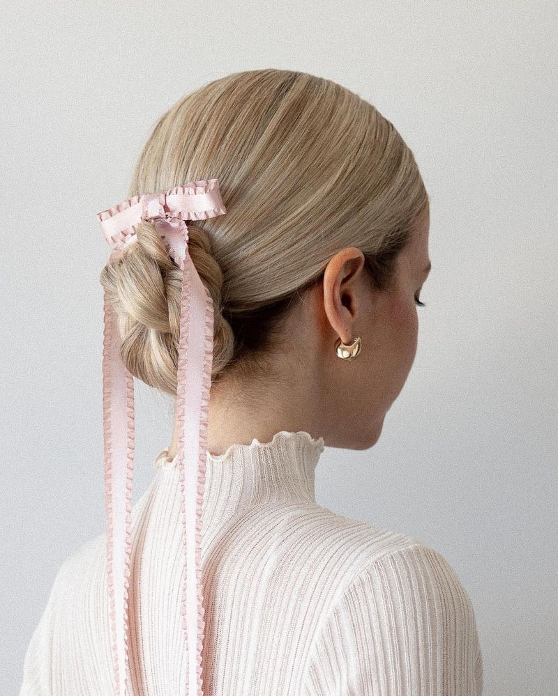 Tied Up Bun with Ribbons