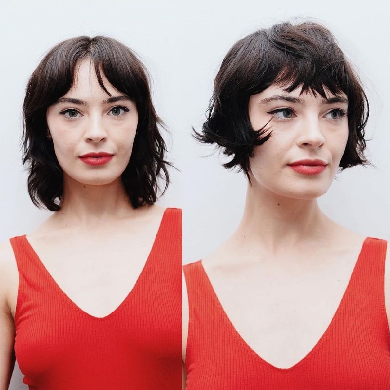 Tousled Bob with Peekaboo Bangs