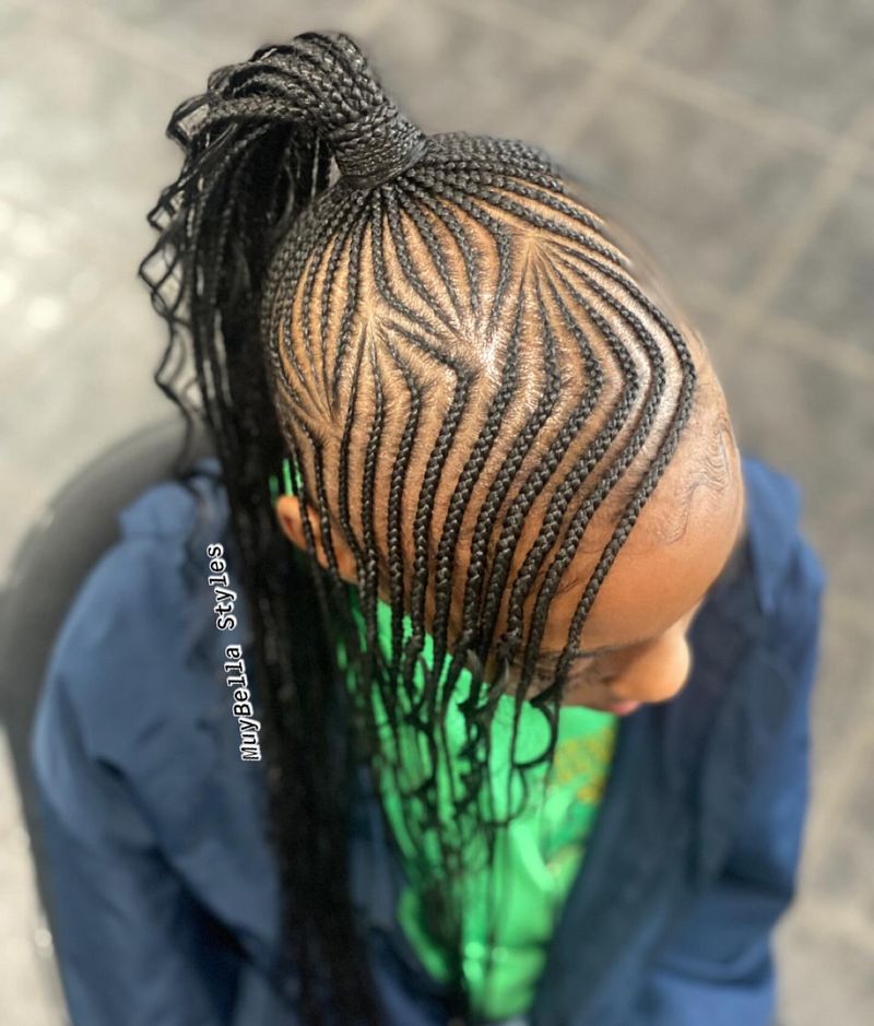 Zigzag Parted Braids