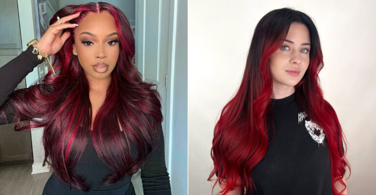 24 idées tendance pour les cheveux rouges et noirs
