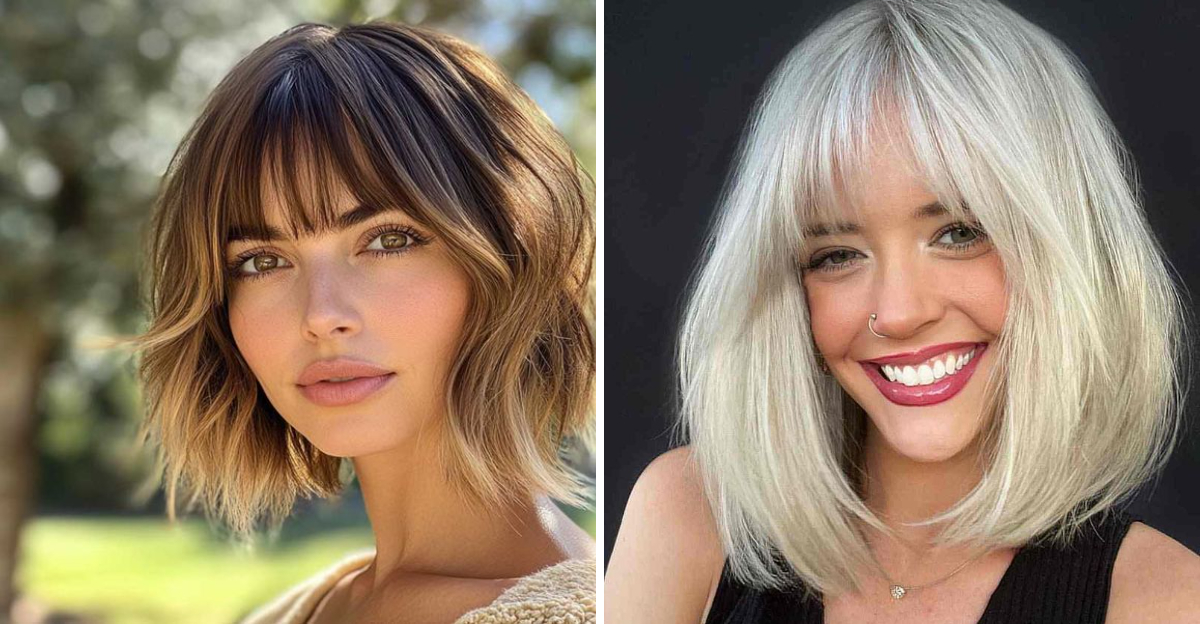 28 Bobs com franja para cabelos finos como o segredo para a plenitude e o estilo