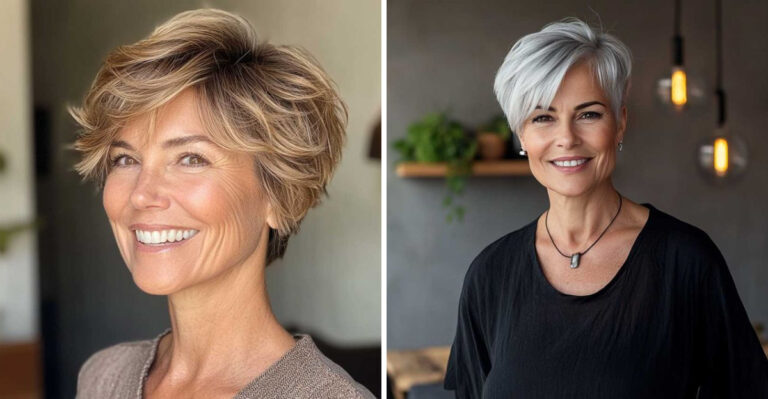 long pixie cuts for older women