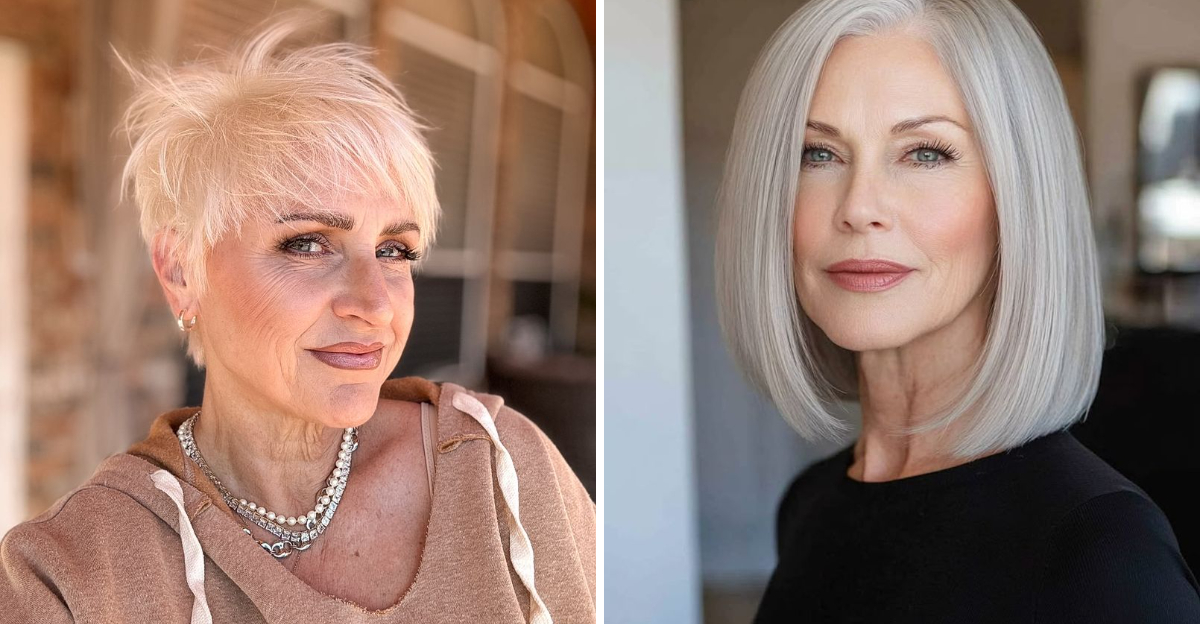 hairstyles for women over 60 with round faces