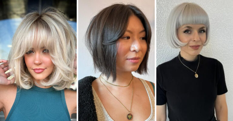 Coiffure de type bob à la coupe émoussée