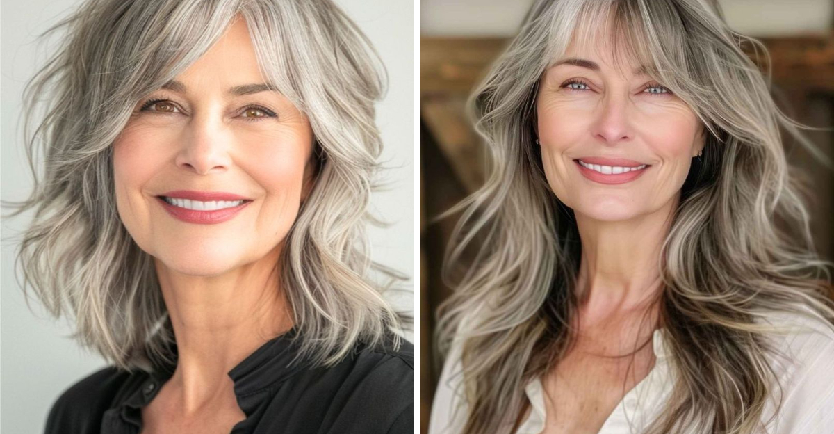 29 Incredible Ways To Style Curtain Bangs For Women Over 50