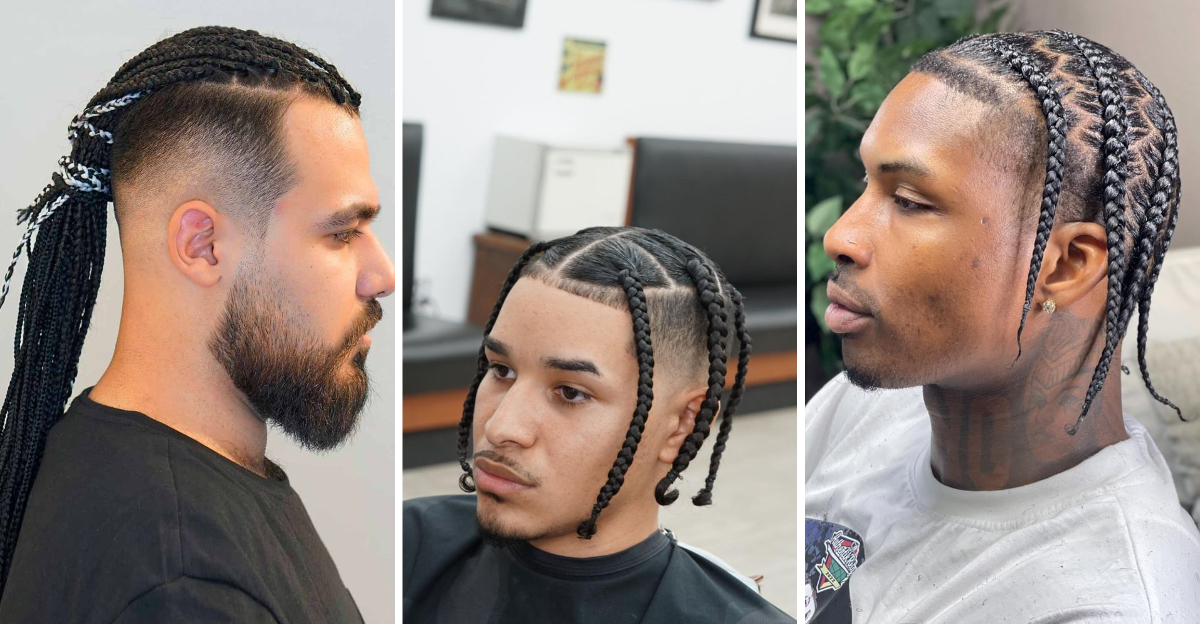 coiffures masculines avec tresses