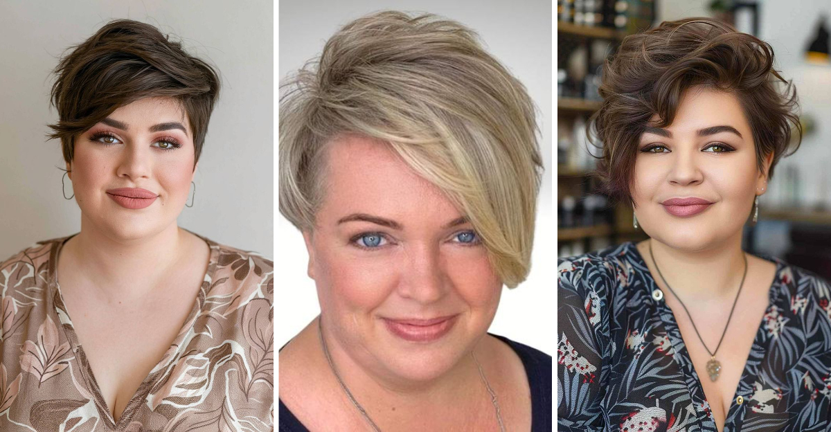 long pixie hairstyle for plus size women