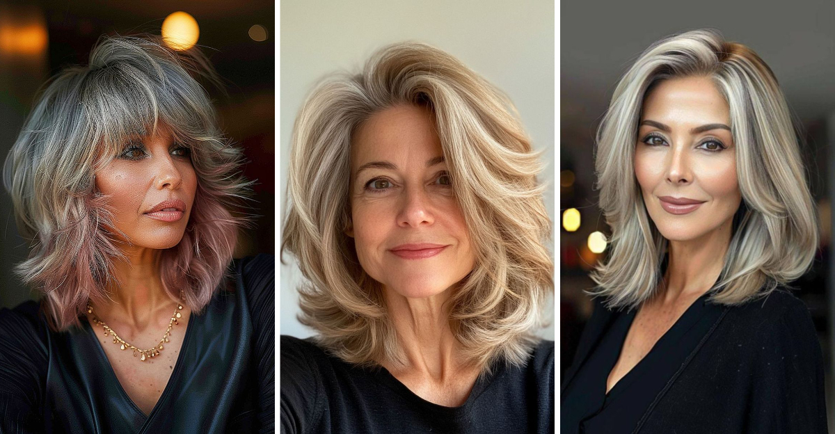 hairstyles for women over 60 with round face