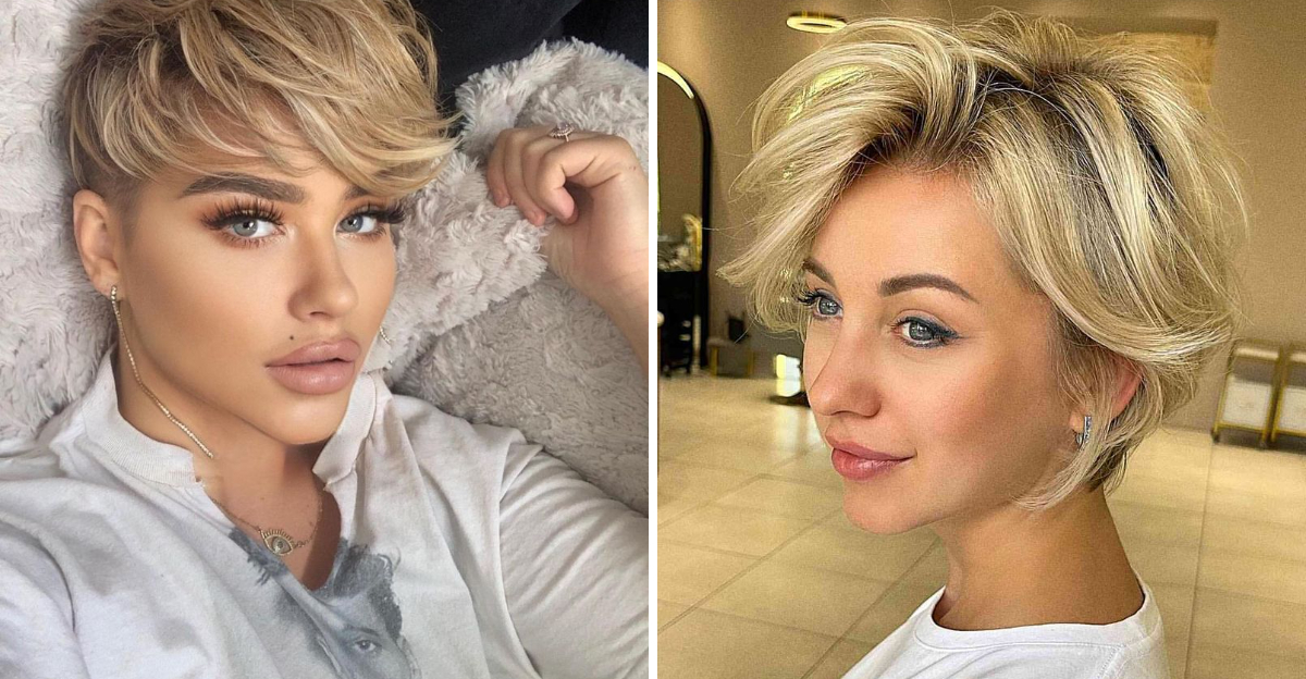 slimming short hairstyles for round faces