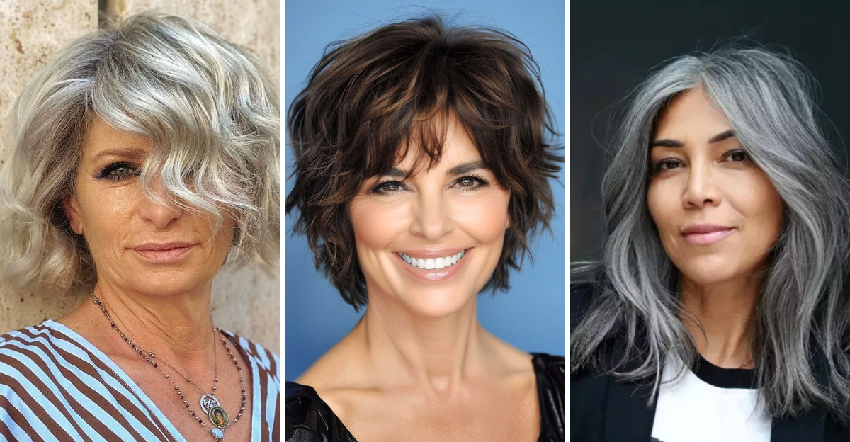 layered medium hair ideas for women over 50