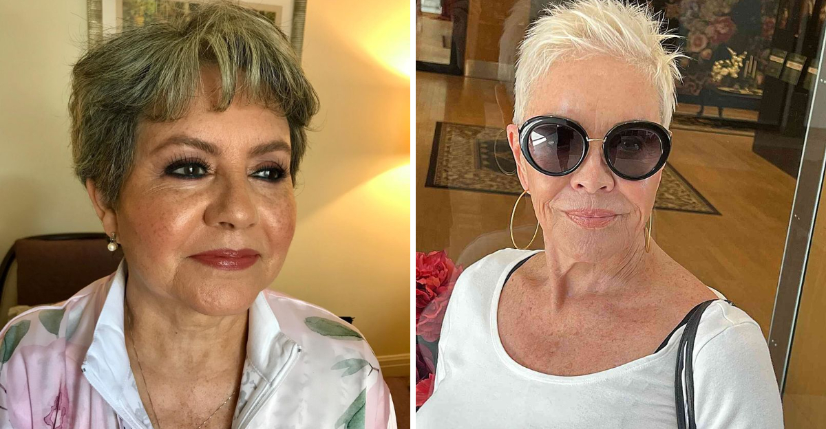 pixie cuts for women over 60 with fin hair