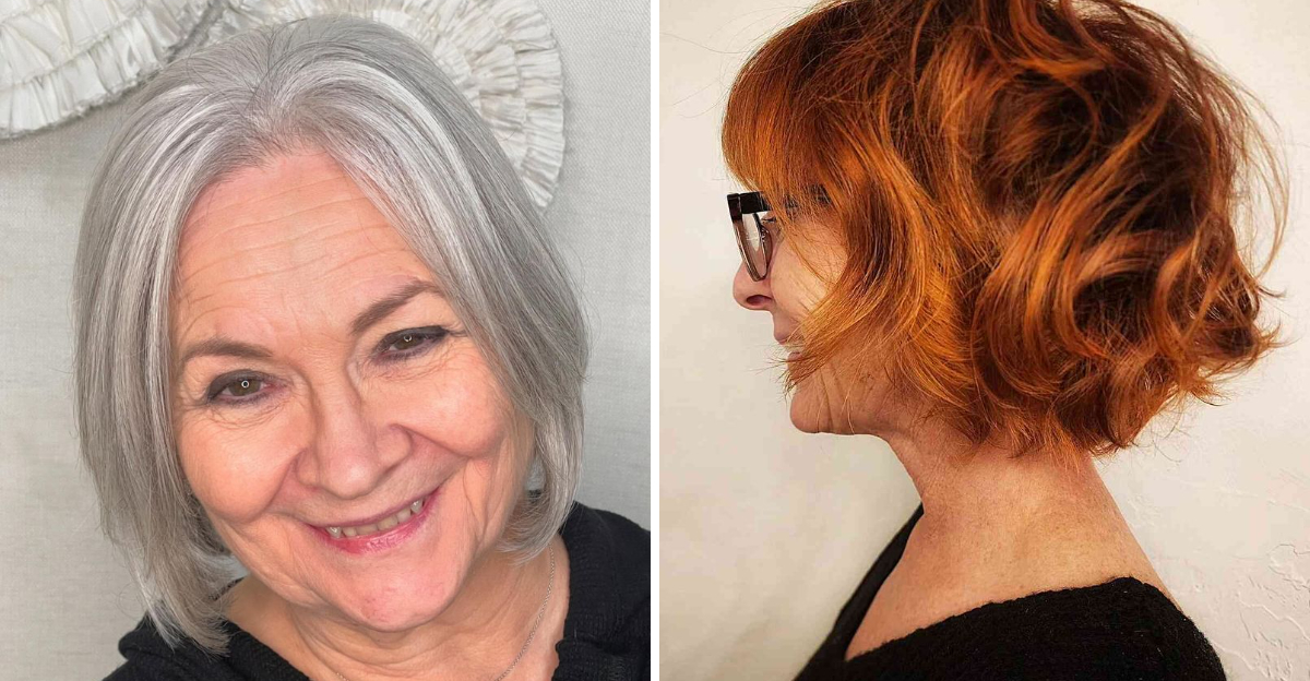 30 acconciature bob a strati medi per donne over 60 che cercano un look fresco.