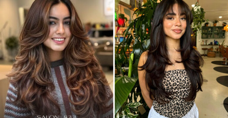 capas para enmarcar la cara con el pelo largo