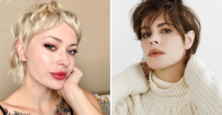 tagli pixie lunghi e arruffati
