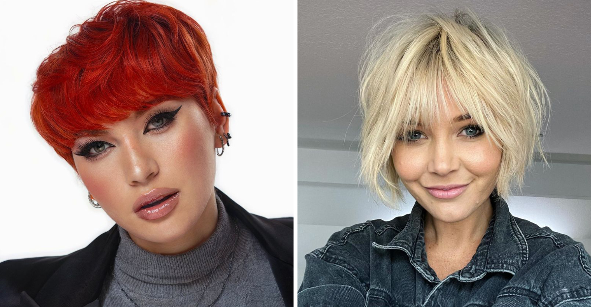 33 Tagli di capelli Pixie Bob con frangia per un look divertente e chic.