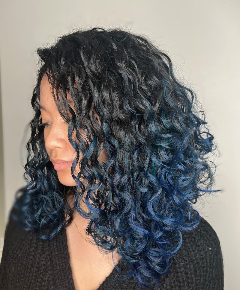 Asymmetrical Curly Bob