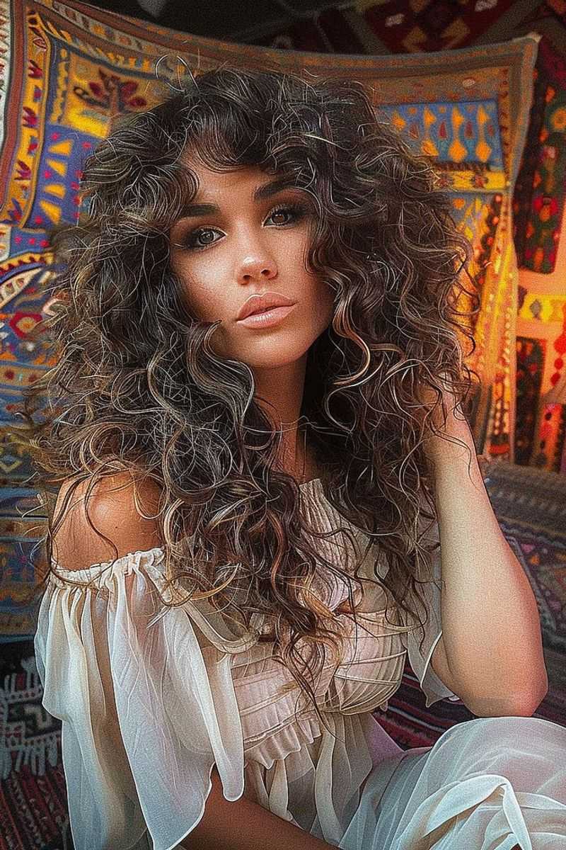 Bohemian Shag with Loose Curls