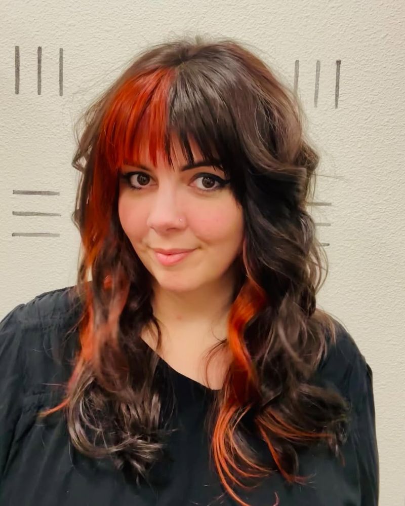 Bold Bangs with Color Blocks