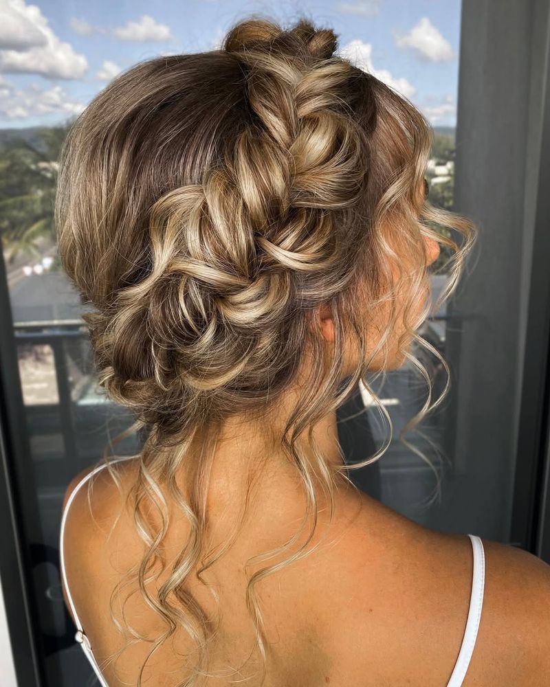 Braided Halo with Curls