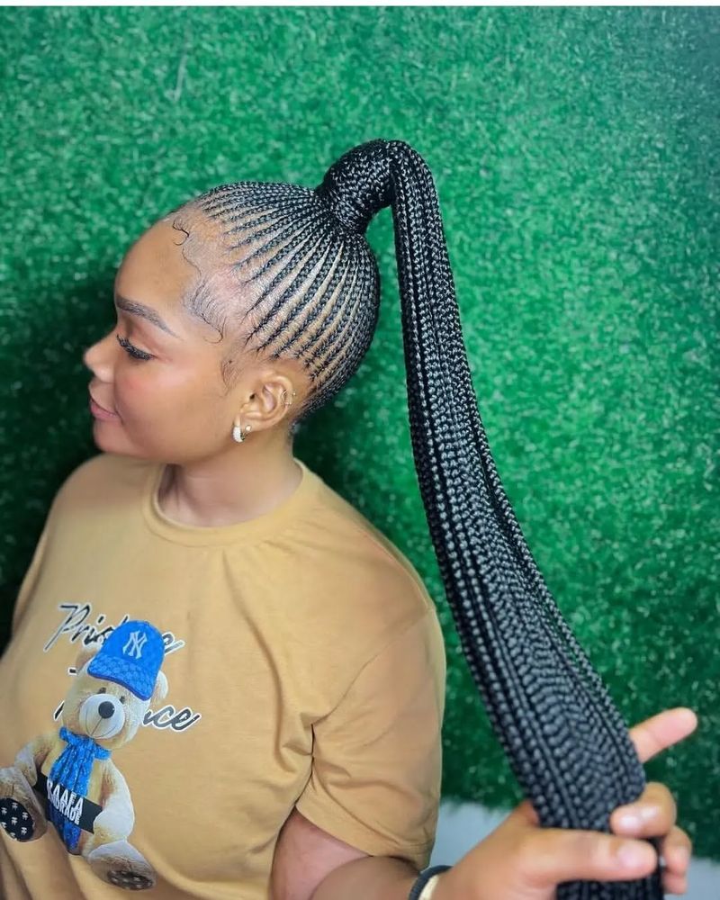 Braided Ponytail with Beads