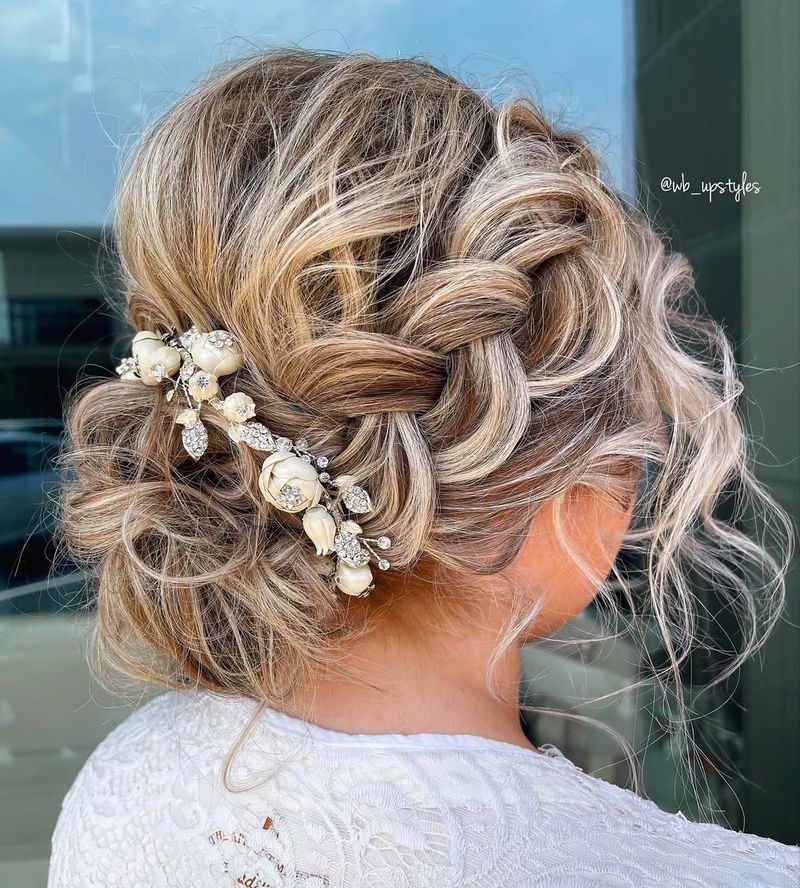 Braided Updo with Accessories