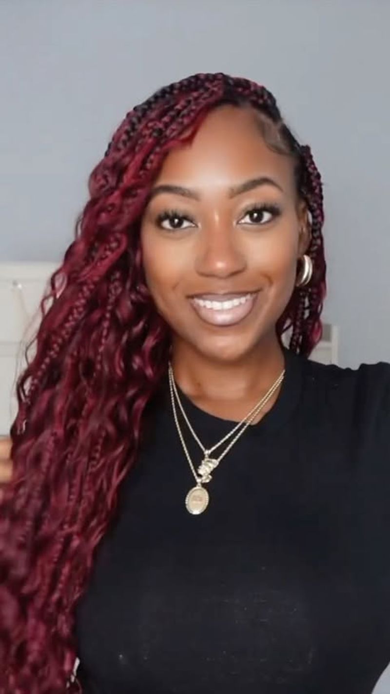 32 Burgundy Box Braids Ideas That Will Transform Your Look