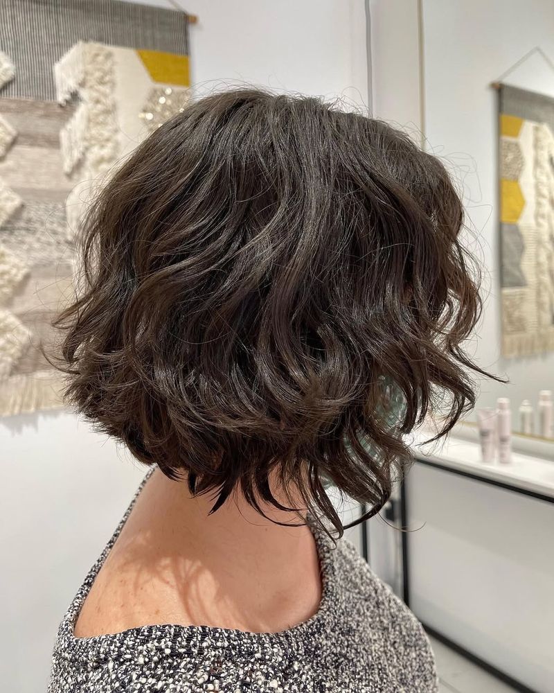 Chin-Length Curly Bob